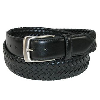 Danbury Men's Comfort Stretch Leather Braided Belt