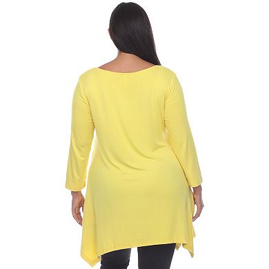 Plus Size Handkerchief Hem Tunic