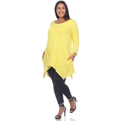 Plus Size Handkerchief Hem Tunic