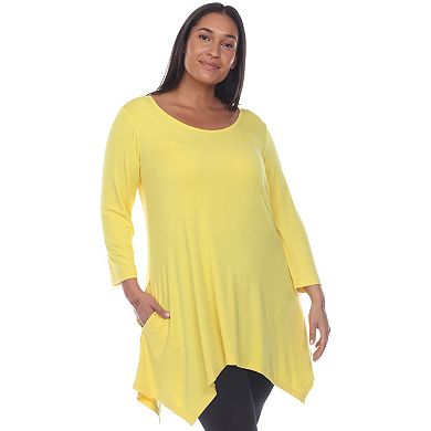 Plus Size Handkerchief Hem Tunic