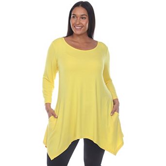 Plus Size Handkerchief Hem Tunic