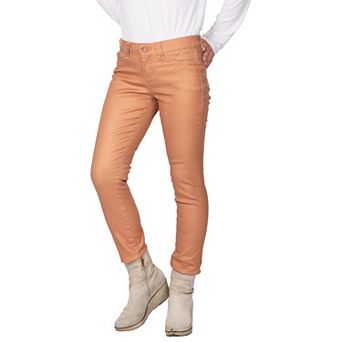 Women's Slim Fit Mid-Rise Pumpkin Shine Skinny Jeans