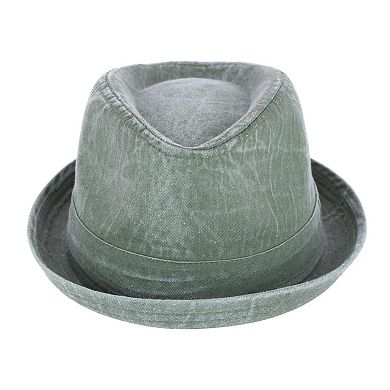 Epoch Hats Company Men's Washed Denim Cotton Fedora Hat