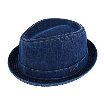Epoch Hats Company Men's Washed Denim Cotton Fedora Hat