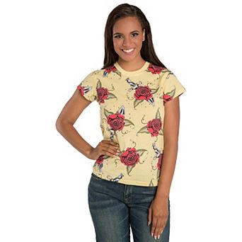 Women's Sweet Vibes Printed T-shirt Stretch Jersey Tee