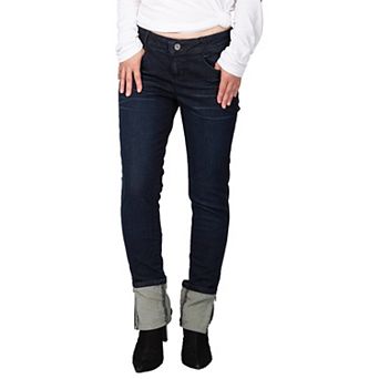 Women's Slim Fit Zip Hem Mid-rise Skinny Jeans
