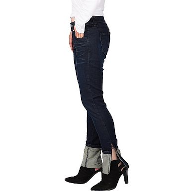 Women's Slim Fit Zip Hem Mid-rise Skinny Jeans