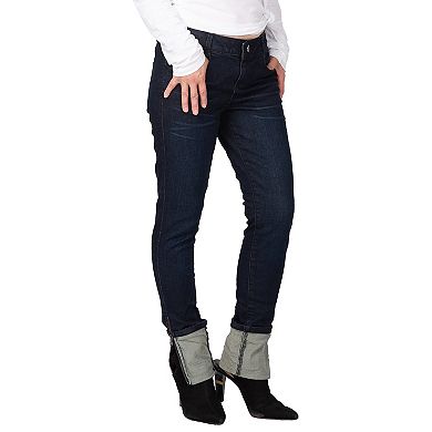 Women's Slim Fit Zip Hem Mid-rise Skinny Jeans