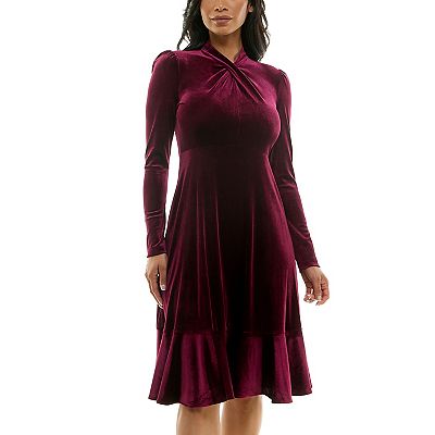 mini burgundy dress women Velvi - Evelyn Mini Dress - Burgundy - Ruched Bustier Short Dress main image 1