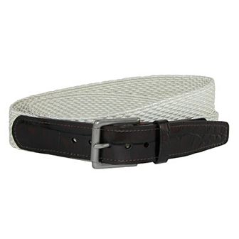 Crookhorndavis Men's Hampton Stretch Belt With Croc Print Tabs