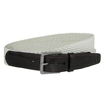 Crookhorndavis Men's Hampton Stretch Belt With Croc Print Tabs
