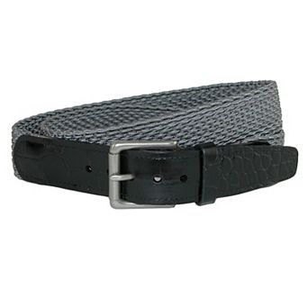 Crookhorndavis Men's Hampton Stretch Belt With Croc Print Tabs