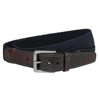 Crookhorndavis Men's Hampton Stretch Belt With Croc Print Tabs