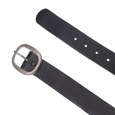 Cowgirls Rock Women's 1.5 Inch Wide Center Bar Buckle Belt with Burnished Edges