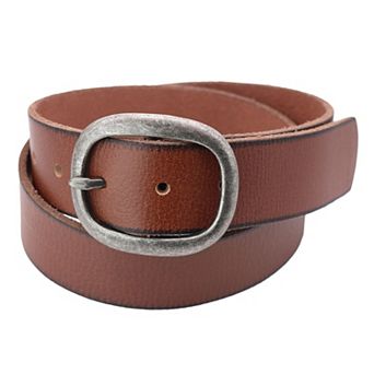 Cowgirls Rock Women's 1.5 Inch Wide Center Bar Buckle Belt with Burnished Edges