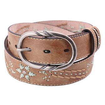 Cowgirls Rock Women's Distressed Belt With Embroidery