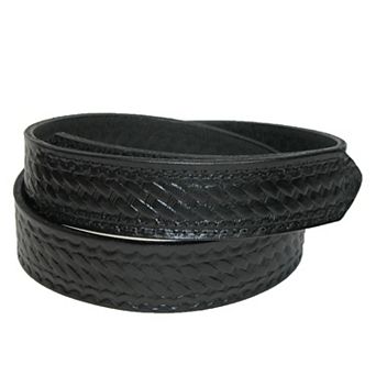 Boston Leather Men's Basketweave Mechanics Belt With Hook And Loop Closure