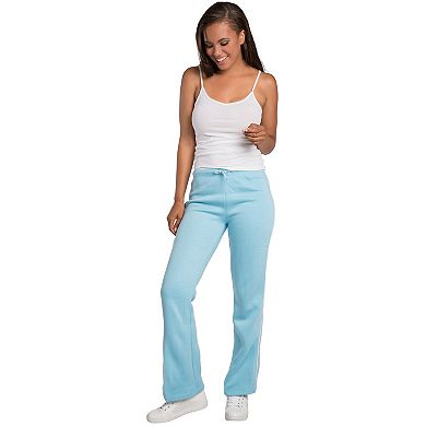 Women's Sweet Vibes Fleece Contrast Piping Flare Sweatpants