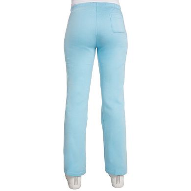 Women's Sweet Vibes Fleece Contrast Piping Flare Sweatpants