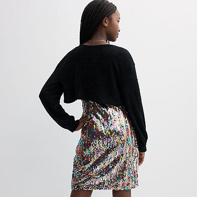 Girls sequin shrug clearance