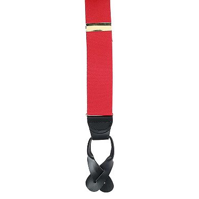 CTM Men's Big & Tall Elastic Button End Suspenders
