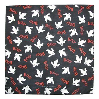Glow In The Dark Halloween Boo Ghost Print Holiday Bandana