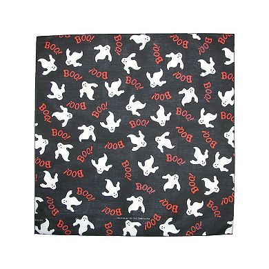 Glow In The Dark Halloween Boo Ghost Print Holiday Bandana