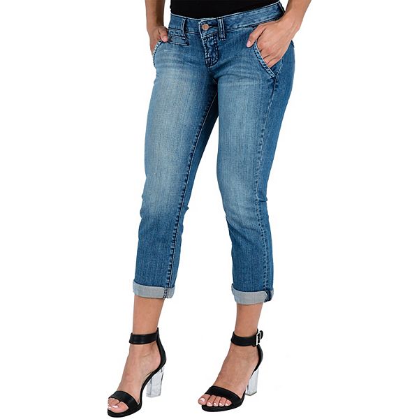 Women's Premium Stretch Cropped Slim Straight Jeans