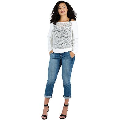 Women's Slim Fit Stretch Denim Cropped Leg Jeans