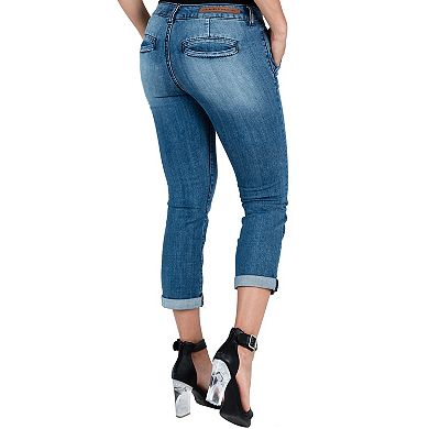 Women's Slim Fit Stretch Denim Cropped Leg Jeans