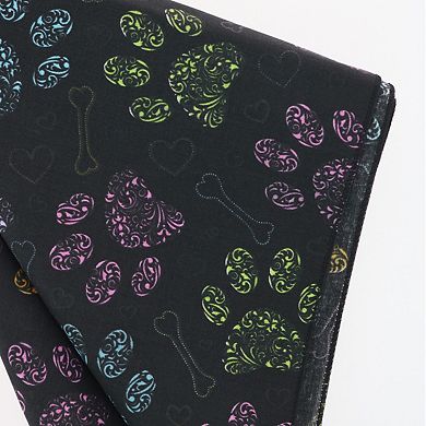 CTM Colorful Dog Paw Print Bandana