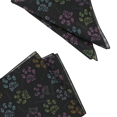 CTM Colorful Dog Paw Print Bandana