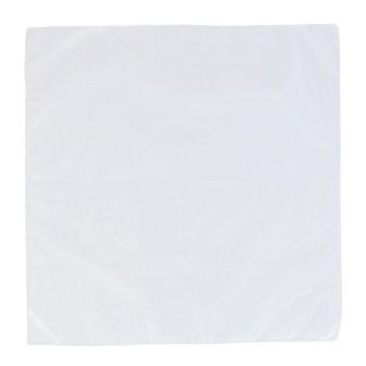 All Cotton 15x15 Inch Solid White Cotton Handkerchief (1 Pack)