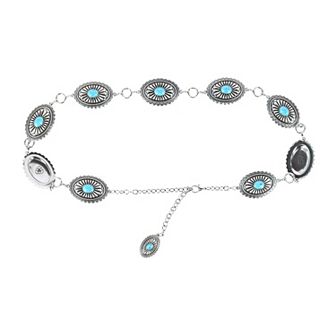 Ariat Women's Concho Chain Belt With Turquoise