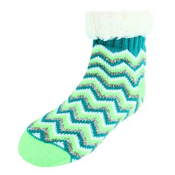 Girl's Novelty Patterned Slipper Sock With Sherpa Cuff (1 Pair)