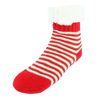 Girl's Novelty Patterned Slipper Sock With Sherpa Cuff (1 Pair)