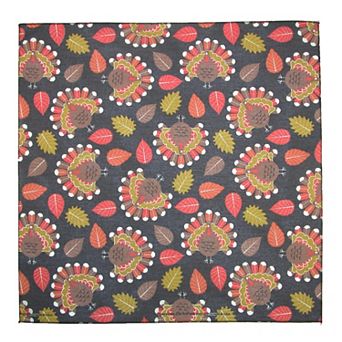 Tossed Turkey Print Thanksgiving Holiday Bandana