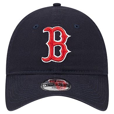 Youth New Era Navy Boston Red Sox Team Color 9TWENTY Adjustable Hat