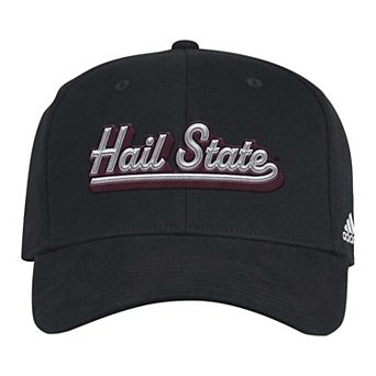 Men's adidas Black Mississippi State Bulldogs Chant Flex Hat