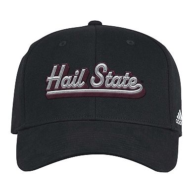 Men's adidas Black Mississippi State Bulldogs Chant Flex Hat