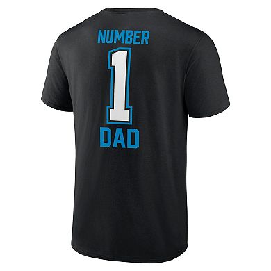 Men's Fanatics Branded Black Carolina Panthers Father's Day T-Shirt