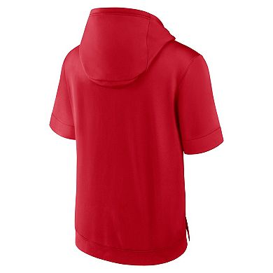 Men's Nike Red Cincinnati Reds Tri Code Lockup Short Sleeve Pullover Hoodie