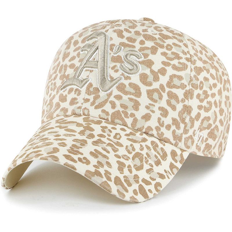 Women's '47 Natural Oakland Athletics Panthera Clean Up Adjustable Hat, Beige