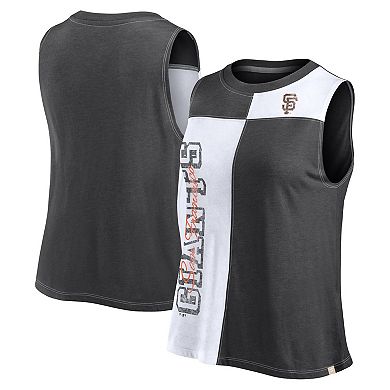 Women's Fanatics Branded Black/White San Francisco Giants Color-Block Tank Top