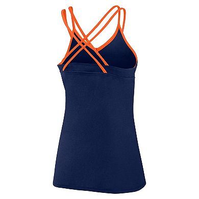 Women's Fanatics Branded Navy Detroit Tigers Go For It Strappy V-Neck Tank Top