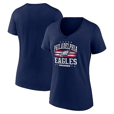 Women's Fanatics Branded Navy Philadelphia Eagles Americana V-Neck T-Shirt