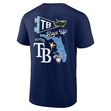 Men's Fanatics Branded Navy Tampa Bay Rays Split Zone T-Shirt