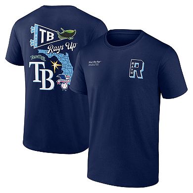 Men's Fanatics Branded Navy Tampa Bay Rays Split Zone T-Shirt