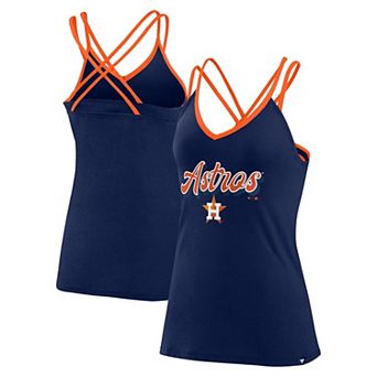 Women's Fanatics Branded Navy Houston Astros Go For It Strappy V-Neck Tank Top