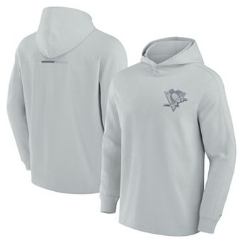 Men's Fanatics Signature Gray Pittsburgh Penguins Elements Lightweight Tri-Blend Fleece Hoodie